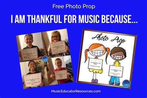 Thankful for Music Because... • Music Educator Resources