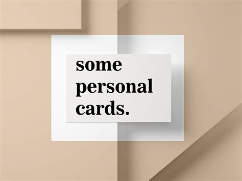 Some Personal Cards. on Behance