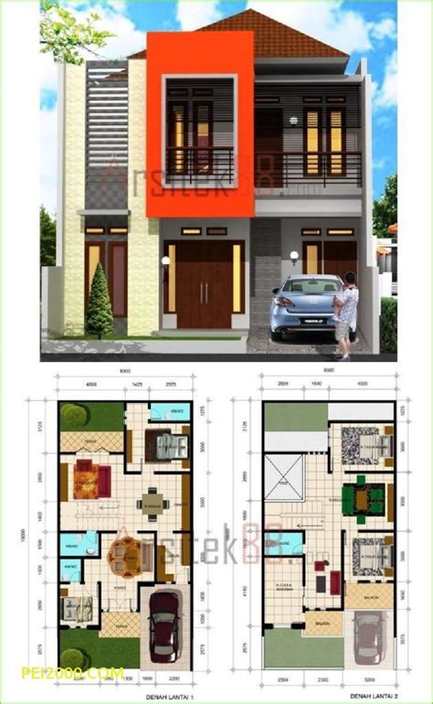 Denah Rumah Type 36 2 Lantai - Modern Minimalis