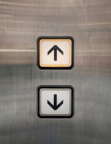 Elevator Buttons For Up And Down With Arrows Stock Photo - Download ...