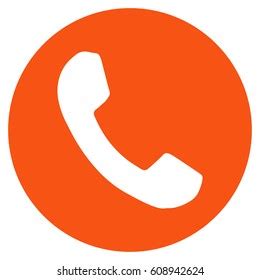 Phone Number Raster Icon Flat Orange Stock Illustration 608942624 | Shutterstock