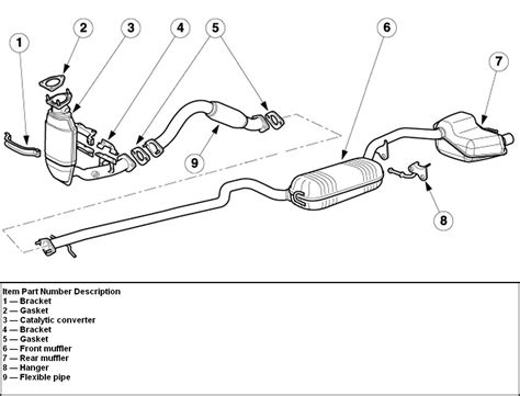 2000 Ford ranger exhaust system diagram