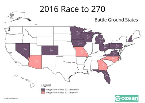 2016 Battleground States Map | Zip Code Map