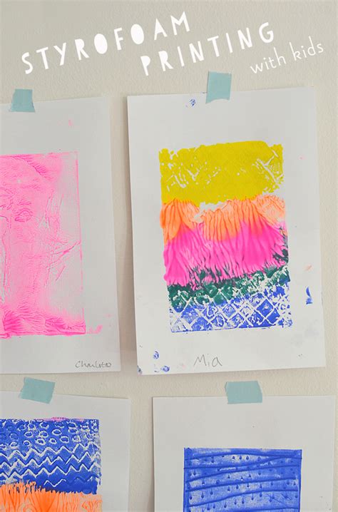 Styrofoam Printing with Kids - ARTBAR