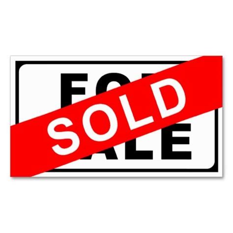 FOR SALE / SOLD sign in 2021 | Real estate business cards, Business signs, Real estate business