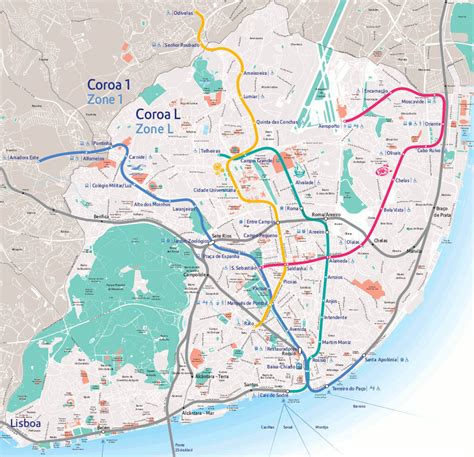 Mapa Metro Lisboa Sete Rios