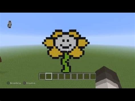 How to make Flowey pixel art in Minecraft - YouTube