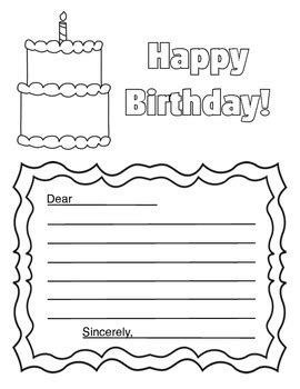 Happy Birthday Letter Template for Students by Andrea Ortell | TPT