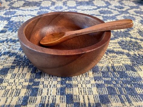 Wooden Bowl and Spoon Set | Etsy