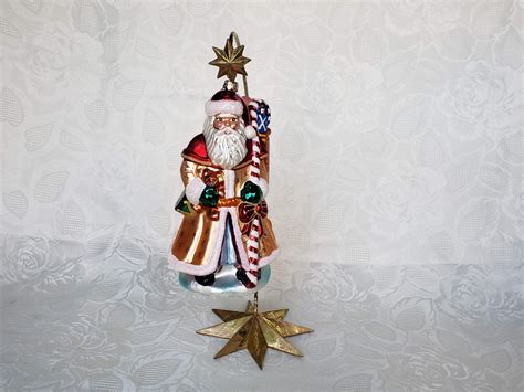 Christopher Radko Christmas Santa Glass Ornament with Stand – Aunt Gladys' Attic