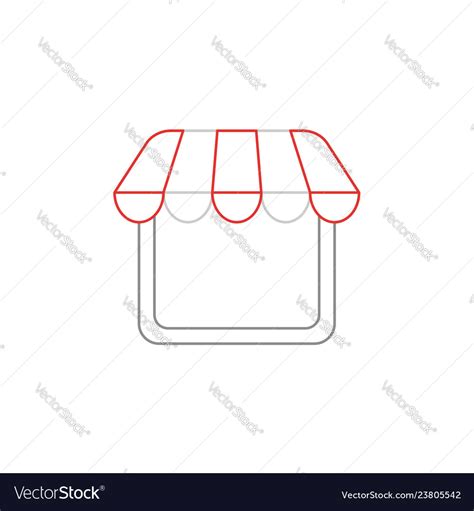 Flat design style shop or store icon Royalty Free Vector