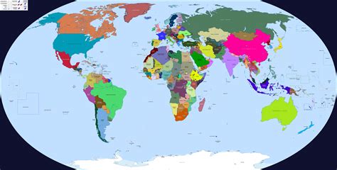 Political World Map De Facto Labeled June Mapporn | Hot Sex Picture