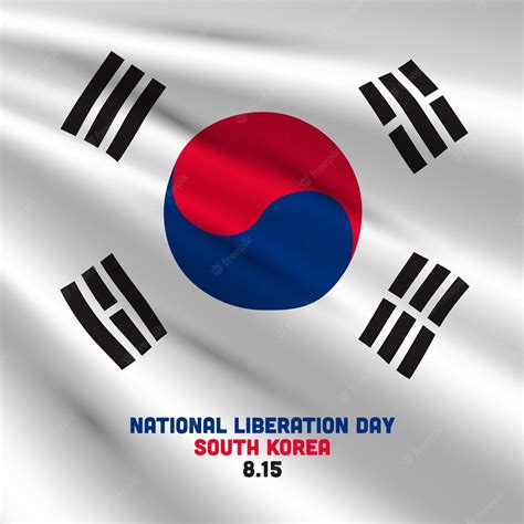 Premium Vector | National liberation day of korea august 15 korean flag ...