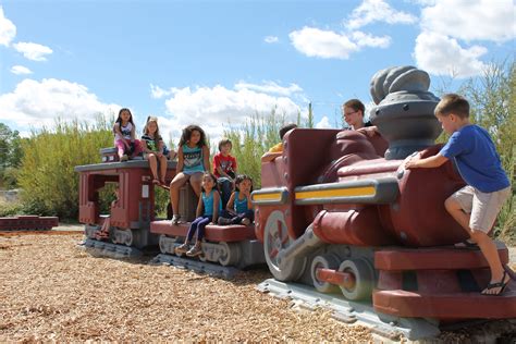 Train and Caboose Cars Adventure Railroad by UPC Parks Farm Windmill, Commercial Playground ...