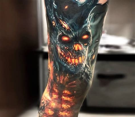 Tree demon tattoo by Andrey Stepanov | Post 28134 | Cool half sleeve tattoos, Half sleeve ...