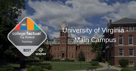 University of Virginia Is #9 in 2020 Best Schools for Psychology ...