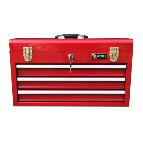 Husky 20 in. 3-Drawer Portable Tool Box with Tray-TB-303B - The Home Depot