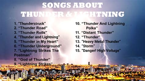 40 Songs About Thunder and Lightning - Spinditty