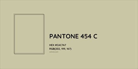PANTONE 454 C Complementary or Opposite Color Name and Code (#CAC7A7 ...