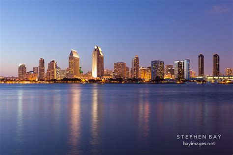 Photo: San Diego waterfront at night.