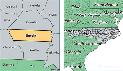 Lincoln County, North Carolina / Map of Lincoln County, NC / Where is ...