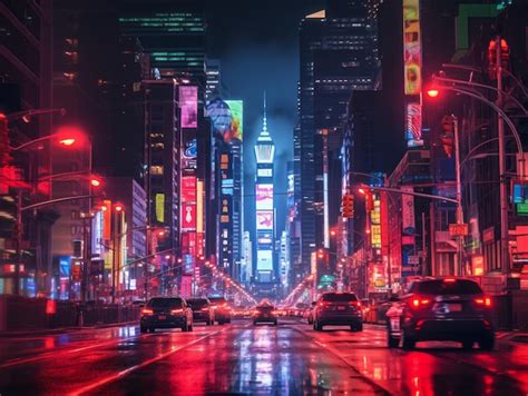 Premium AI Image | new york city at night