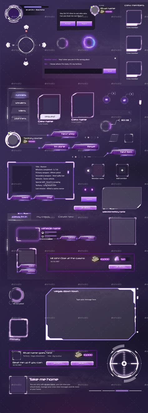 MMO RPG - Sci Fi Game UI Elements, Game Assets | GraphicRiver