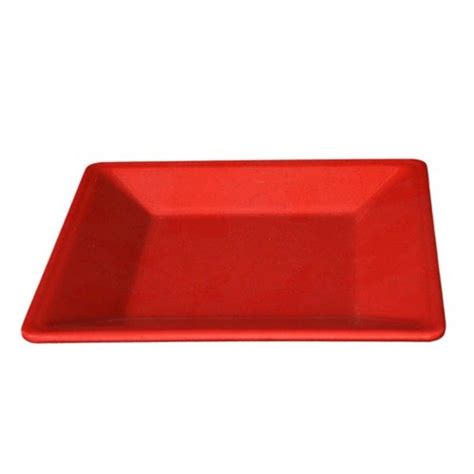 Thunder Group PS3204RD 4" Passion Red Square Plate - 12/Pack