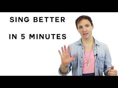 How To Sing Better In 5 Minutes - YouTube