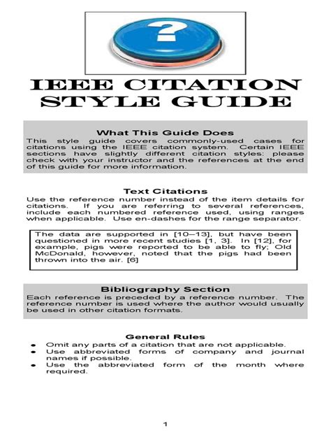 IEEE Citation Style Guide | PDF