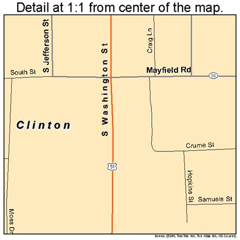 Clinton Kentucky Street Map 2115742