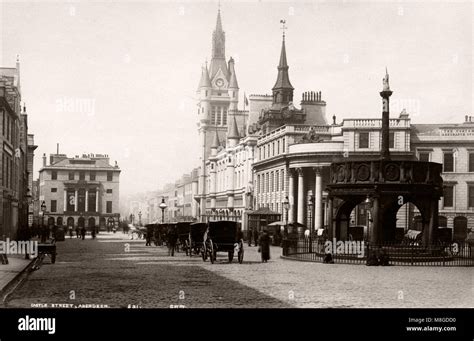 c.1880s Scotland - Castle Street Aberdeen Stock Photo - Alamy