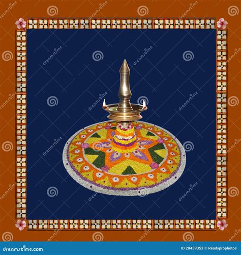 Onam flower decoration stock image. Image of colorful - 20439353