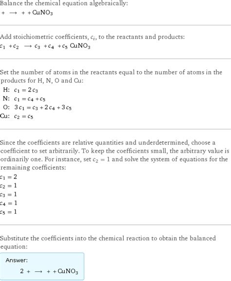 HNO3 + Cu = H2O + NO2 + CuNO3