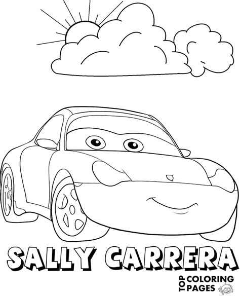 Printable coloring page Sally Carrera from Cars