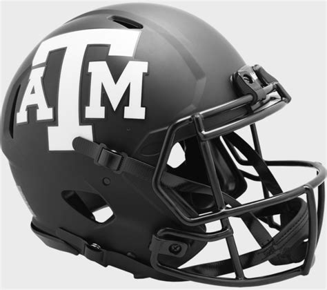 TEXAS A&M AGGIES NCAA Riddell SPEED Authentic Football Helmet BLACK ECLIPSE | eBay