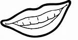 Mouth Coloring Page Sketch sketch template