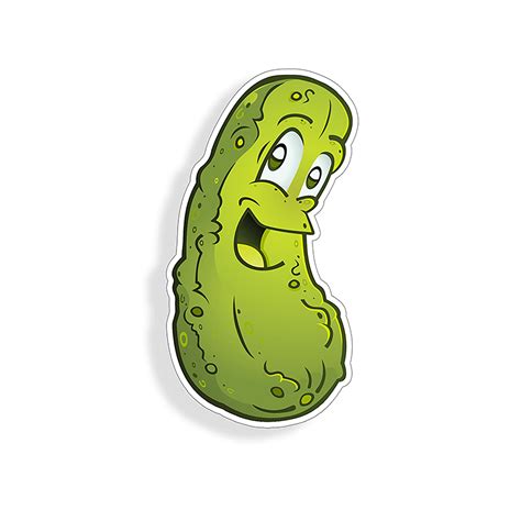 Dill Pickle Sticker Silly Cartoon Food Cup Cooler Laptop Tumbler Car Vehicle Window Bumper Vinyl ...