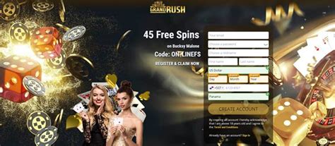 Grand Rush Casino No Deposit Bonus Codes (45 Free Spins!)