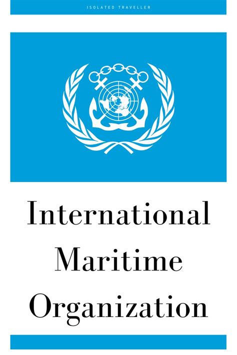 the international maritime organization logo on a blue background