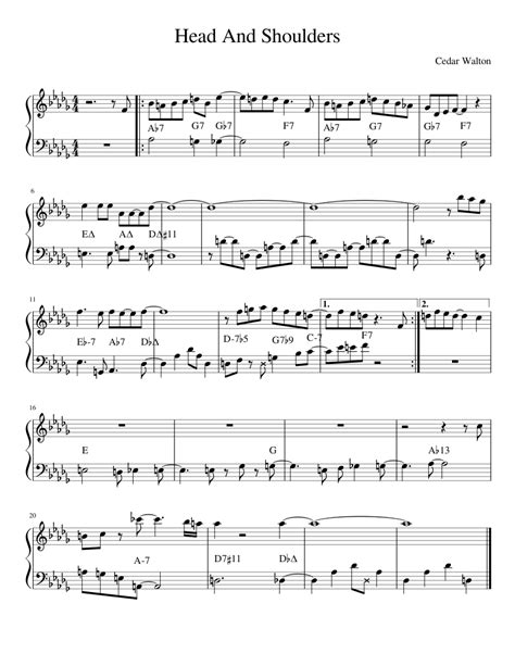 Head And Shoulders Sheet music for Piano (Solo) | Musescore.com