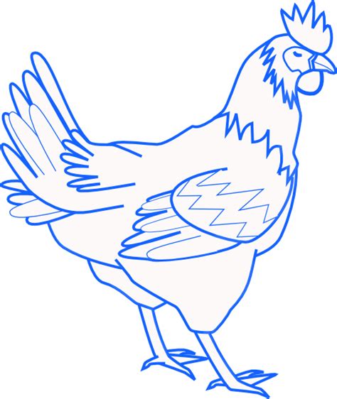 Blue Chicken Clip Art at Clker.com - vector clip art online, royalty free & public domain