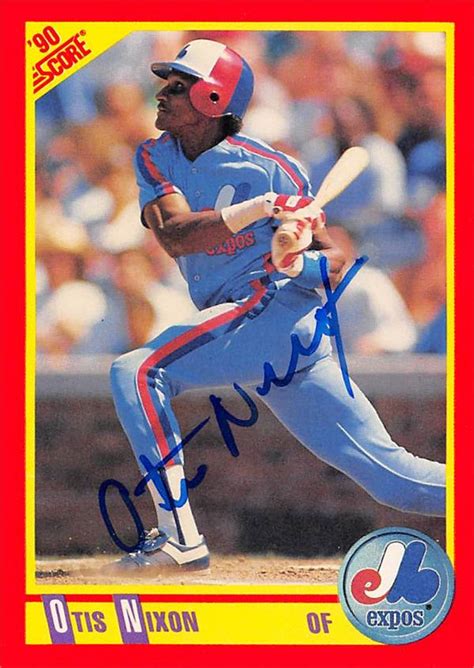 Otis Nixon autographed Baseball Card (Montreal Expos) 1990 Score #241