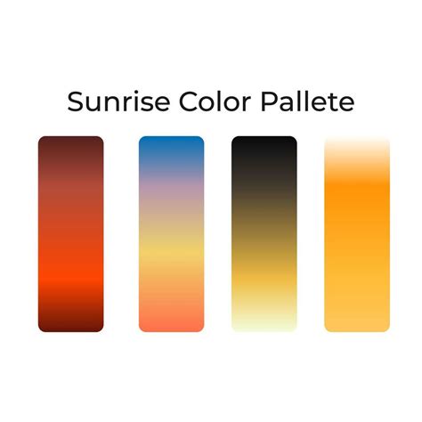 Four Sunrise Colors Palette For Designer 15541842 Vector Art at Vecteezy