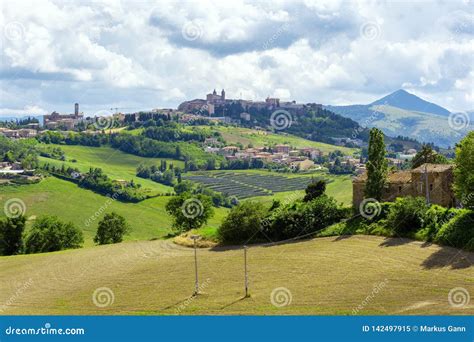 Camerino in Italy Marche Over Colourful Fields Stock Image - Image of agriculture, meadow: 142497915