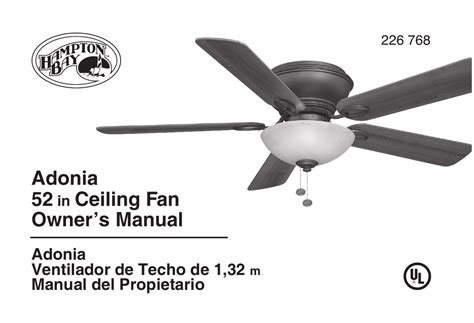 Hampton Bay Ceiling Fan Installation Manual - Ceiling Light Ideas