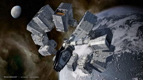 Soaring INTERSTELLAR Spaceship Concept Art by Steve Burg « Film Sketchr