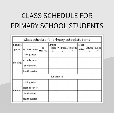 Free School Templates For Google Sheets And Microsoft Excel - Slidesdocs