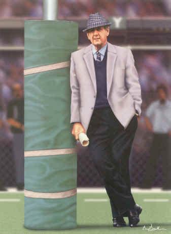 University of Alabama Coach Paul Bear Bryant Art Print