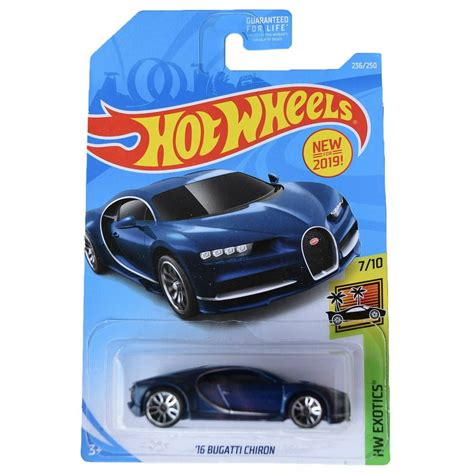 Hot Wheels 2019 HW Exotics 7/10 '16 Bugatti Chiron 236/250 blue - Walmart.com - Walmart.com